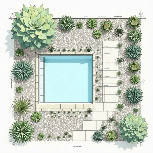 Landscape Design,a plan view from above shows a swimming pool surrounded by plants,swimming pool,outdoor pool,landscape plan,swim ring,garden pond,garden elevation,Unique,Design,Blueprint