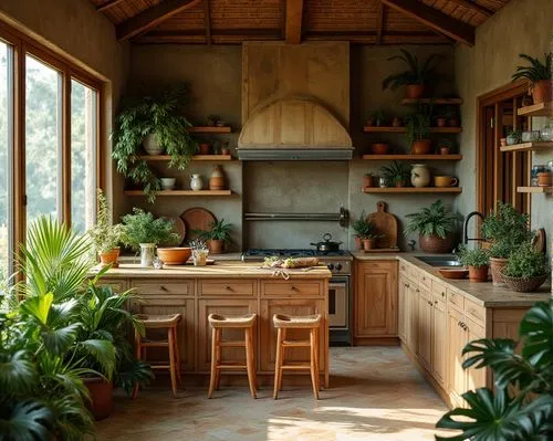  interior design,a kitchen with lots of plants on the counter,kitchen interior,vintage kitchen,the kitchen,kitchen,tile kitchen,victorian kitchen,Photography,Documentary Photography,Documentary Photog