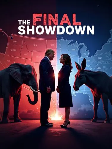 a man and a woman in a suit and some elephants,showdown,showdowns,finale,semifinal,shutdowns,shutdown