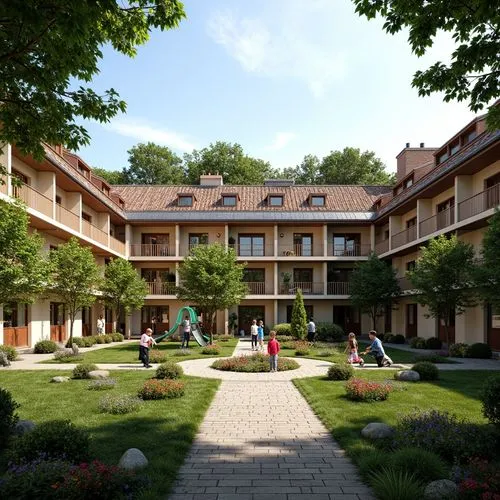 Classicism Style Kindergarten Building Design Ideas
