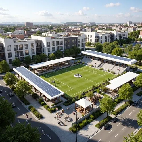 Soccer Stadium Social Housing Style Architecture Design Ideas