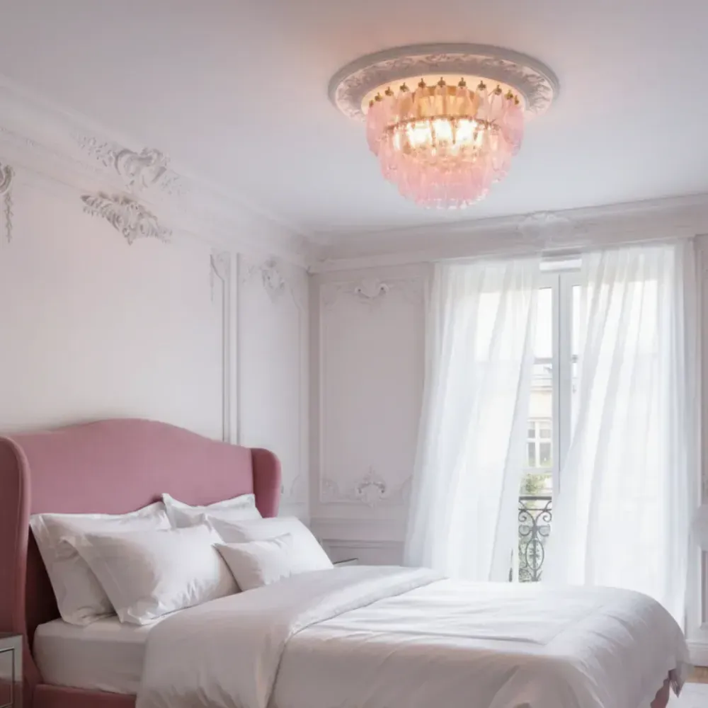 Poliedri Murano Glass Ceiling Light