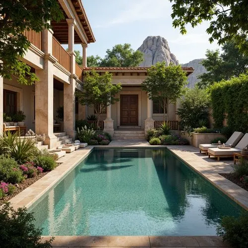 Swimming Pool Renaissance Style Architecture Design Ideas