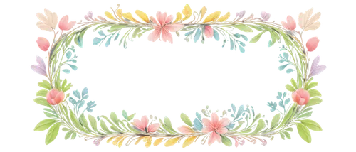 Spring clip art, colorful flowers blooming, curved branches, delicate petals, bright green leaves, intricate details, ornate frame, soft pastel colors, warm lighting, 3/4 composition, shallow depth of