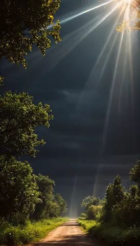 Arafud view beautiful sky with sun coming out from it, light of god shining from above, light from above, light of god, beams of light in the sky, beautiful rays of light, light of god highly detailed
