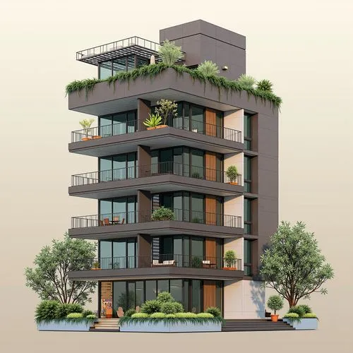 a building that has several balconies on it,condominia,residential tower,multistorey,inmobiliaria,condominium,garden elevation,apartment building,apartments,habitational,garden design sydney,condos,mu