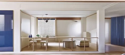 a dining room area with a table and chairs,blue room,dining room,mudroom,hinged doors,hallway space,paneling,room door,inverted cottage,study room,cabinetry,search interior solutions,consulting room,b