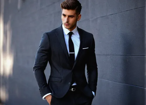 85b1e2a2f9fd How to wear: charcoal suit, white vertical striped dress shirt, black suede  chelsea,men's suit,navy suit,wedding suit,black suit,formal guy,businessman,dark suit,suit,suit trousers,men c