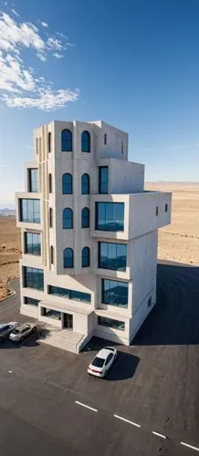 An ultra-realistic, photorealistic architectural visualization of the exact multi-story residential-commercial building shown in image_0.png. The scene is rendered in crisp, high-definition (8k resolu