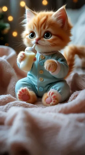cat sings ,and smile ,ginger kitten,orange tabby cat,cute cat,ginger cat,tea party cat,cat drinking tea,red tabby,orange tabby,doll cat,cat coffee,cat in bed,pink cat,little cat,cat image,funny cat,cu