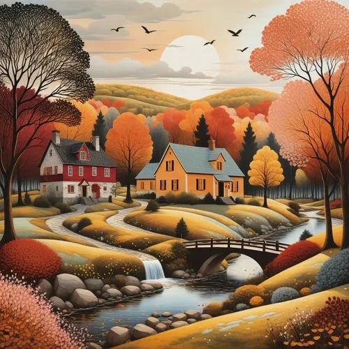 Whispers of Fall's Splendor,autumn landscape,fall landscape,autumn background,autumn idyll,autumn scenery,marbletown