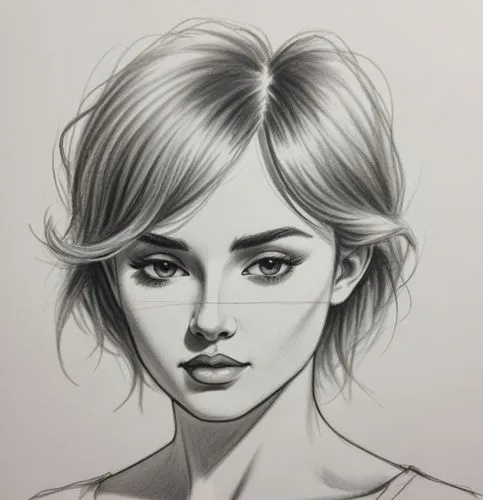 a black and white drawing of a girl,girl drawing,girl portrait,kommuna,rgd,krita,drawing mannequin,disegno,eyes line art,portrait of a girl,behenna,graphite,illustrator,face portrait,woman portrait,ma