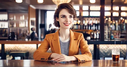 barmaid,bartender,waitress,woman at cafe,barman,bar,barista,businesswoman,bussiness woman,woman drinking coffee,business woman,management of hair loss,stewardess,woman in menswear,receptionist,unique 