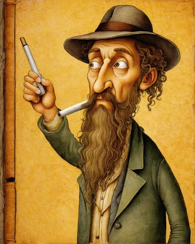 Craft a humorous comedy about a bumbling detective. Include the cue word 'eyup'.,pipe smoking,jew's harp,tobacco pipe,blues harp,smoking pipe,stovepipe hat,leonardo devinci,vincent van gough,watchmake