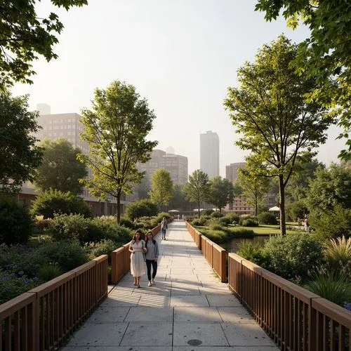 Art Deco Style Pedestrian Bridge Architecture Design Ideas