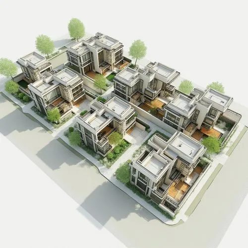 Présentation architectural mise en page a1 projet habitat collectife,a group of three story buildings with lots of windows,residencial,new housing development,3d rendering,unitech,townhomes,apartment 
