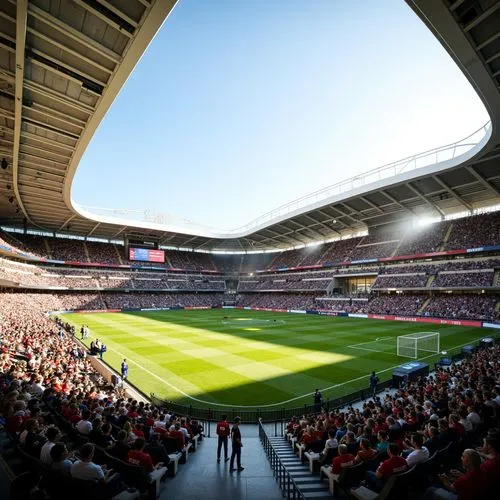 Deconstructivism Style Soccer Stadium Design Ideas