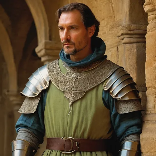 Make a middle-age man make him with medieval clothes,tudor,moulder,cullen skink,male elf,castleguard,knight armor,king arthur,htt pléthore,medieval,middle ages,robin hood,benedict herb,athos,templar,c