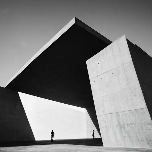 Minimalist award winning architecture minimalist cultural center, rim lights, dirty lens, contemporary architecture, clear details, texture high quality, concrete architecture style, minimal architect