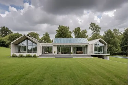 modern Villa on the grassland,summer house,danish house,frisian house,modern house,pool house,inverted cottage,mirror house,huset,country house,beautiful home,summerhouse,timber house,bungalow,forest 