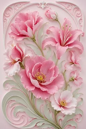 soft colors, pink, white,a paper art work with flowers in it,pink floral background,pink flower white,floral greeting card,flower pink,flower background,paper flower background,floral digital backgrou