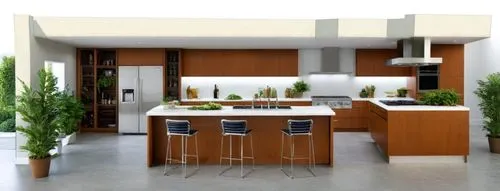 a kitchen with a center island and several barstools,modern kitchen interior,kitchen design,modern kitchen,kitchen interior,modern minimalist kitchen,kitchens,kitchen,3d rendering,servery,interior mod