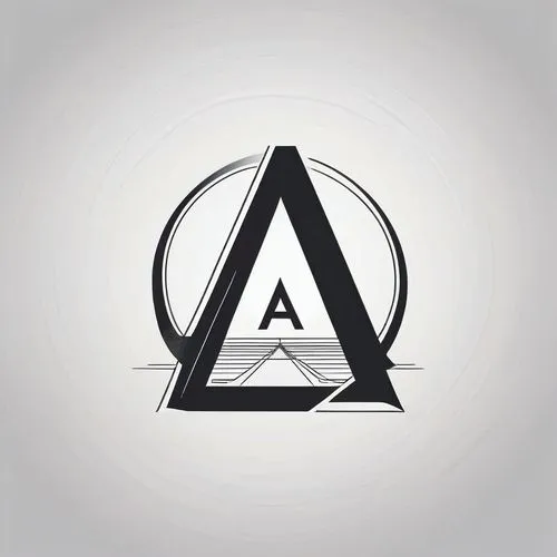 the emblem of a architectural company. The lines that make up the modern building are sketched to perfection, creating a design that takes the shape of a letter A. The overall effect is a striking and
