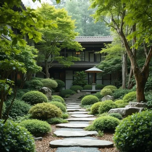 peaceful zen garden with ornate foilage and zen inspired designs, style of Moebius


,a stone pathway leads to a walkway through the japanese garden,japanese garden,japanese zen garden,hyang garden,ze