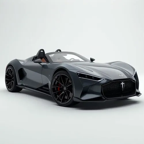 A high-performance roadster designed for driving enthusiasts, featuring a lightweight, low-profile body with a bold front splitter and wide, muscular wheel arches. The car’s design emphasizes aerodyna