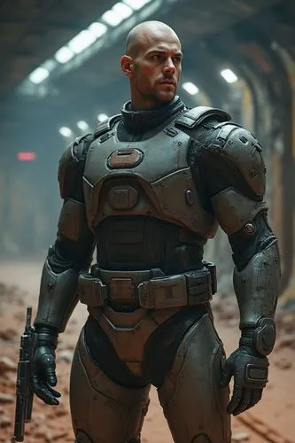 Science fiction scene. Space. Exploration robots, Mars. Living quarters with lights and headlights. Photo. Hyper-realistic image. Perfect.,a man dressed as a suit in a building,war machine,steel man,m