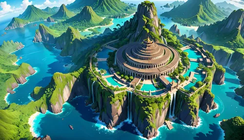 Information about interior design, interior decoration, decorating ideas, and more.,floating islands,floating island,artificial island,mushroom island,mountain settlement,ancient city,flying island,is