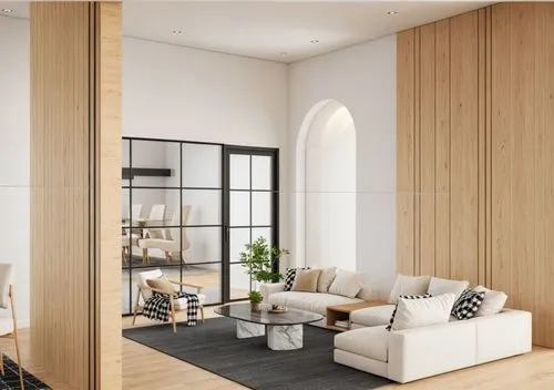 a living room with several couches and chairs,penthouses,interior modern design,modern living room,contemporary decor,modern kitchen interior,modern decor,shared apartment,modern room,home interior,se