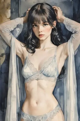 illustration 8k:
Creates a nostalgic image of a woman. pale delicate skin, backlighting, beauty.
hourglass figure, gorgeous long black hair, grey eyes.
She is dressed in a tight-fitting Catholic nun's