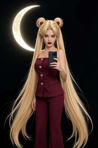 transform female to look more appealing.

 dark red lipstick. Ensure the characters have beautiful faces and dynamic poses. Enhance with detailed textures. high quality, ultra detailed, realistic ligh