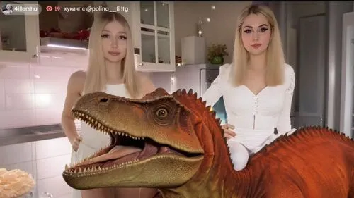 ДЕВУШКА
Девушка верхом на тираннозавре,the two girls stand by the model dinosaurs,dinosaurs,mesozoic,dinosaur,tyrannosaurs,poppycock,white alligator,cretaceous,tyrannosaurus,fake gator,green screen,ty
