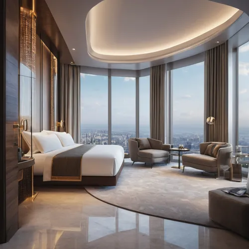 A modern robotic hotel skyscaprer,penthouse apartment,great room,luxury home interior,luxury property,luxury bathroom,luxury real estate,modern room,luxury,largest hotel in dubai,luxurious,luxury hote