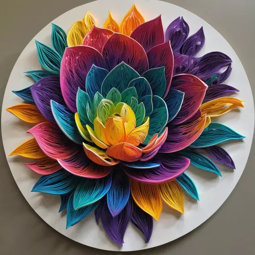 Tell me the hue of this.,water lily plate,mandala flower,flower painting,flower art,floral rangoli,mandala art,flower mandalas,colorful pasta,mandala,salad plate,mandala flower drawing,flowers mandala
