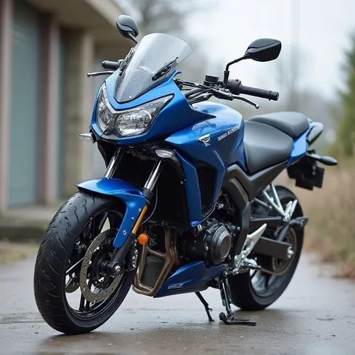 Honda NC750x, production year 2023, Mat Jeans Blue Metallic color,,a motorcycle parked outside of a building,blue motorcycle,990 adventure r,motorcycle,electric motorcycle,motorbike,motorcycling,shinn