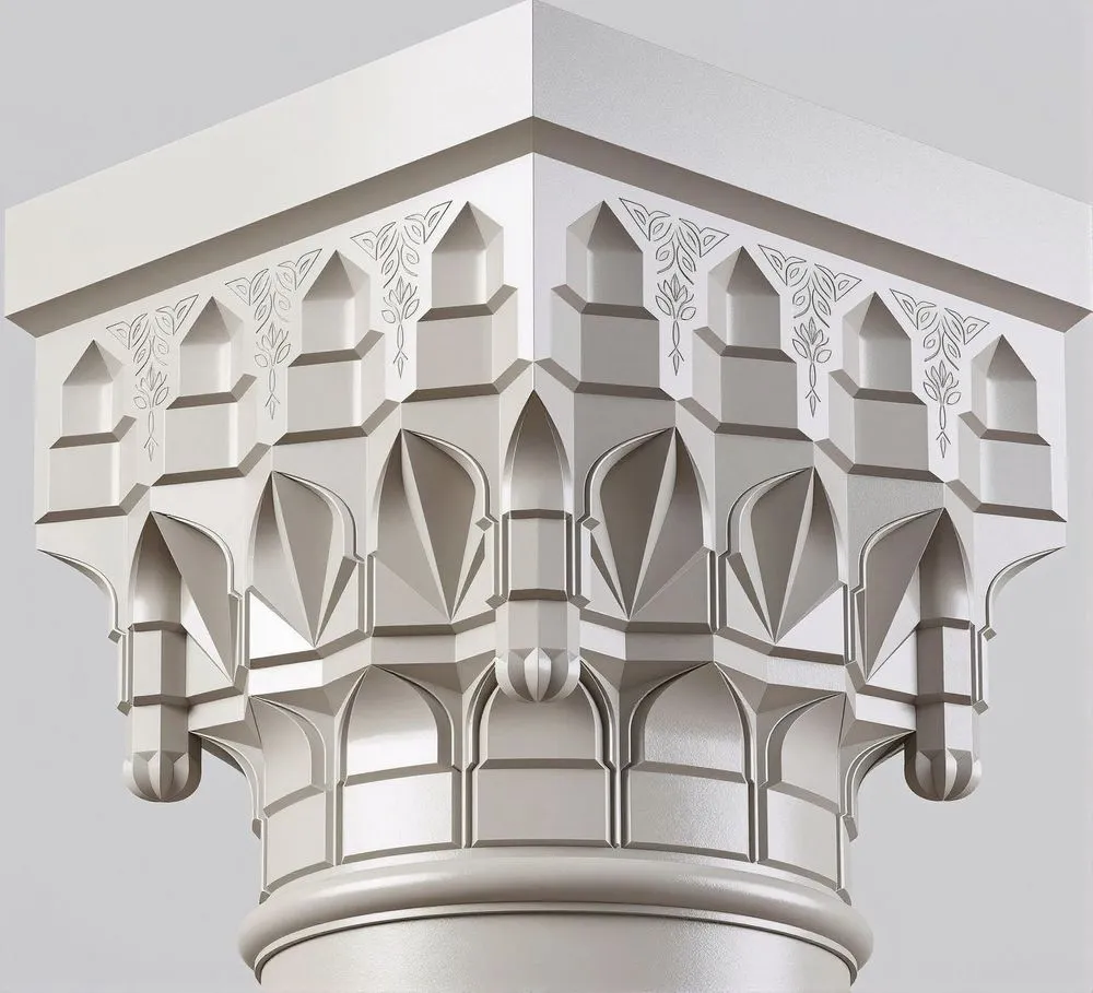 the architectural details for a white coffer with an intricate design
