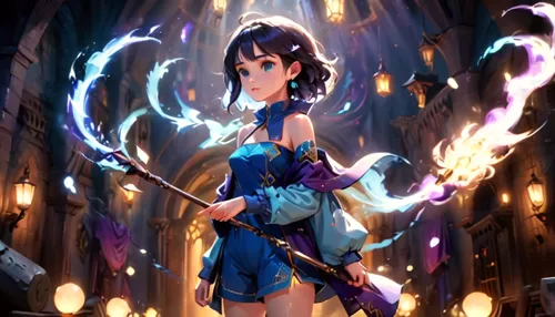 blue enchantress,tianyi,zerguini,janna,eiko,wayforward,summoner,magicienne,firedancer,bluefire,kuanyin,mage,yuanji,mana,nancie,spellcasters,sayaka,garrison,kanako,mabinogi