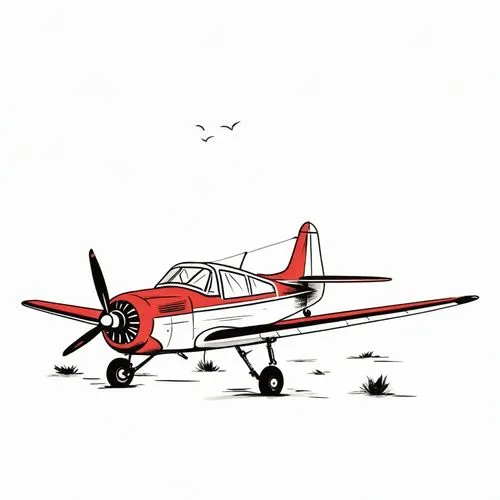 Vintage red Small Aircraft