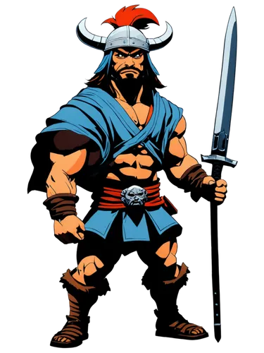 a tiny cute humanoid ronin samurai with mushroom cap hat,barbarian,viking,minotaur,hercules,warlord,greyskull,mascot,norse,poseidon,he-man,genghis khan,warrior east,poseidon god face,png image,the mas