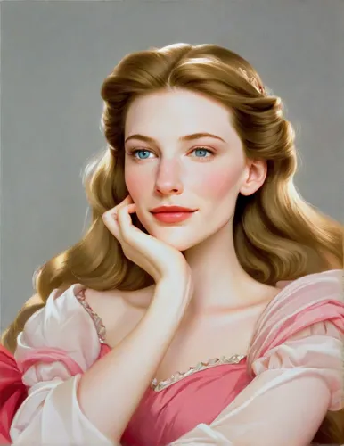 Princess Aurora from Disney Sleeping Beauty, pink dress,portrait of a girl,young woman,romantic portrait,portrait background,portrait of a woman,girl portrait,vintage female portrait,young lady,white 