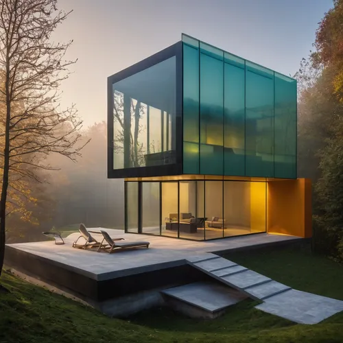 cubic house,cube house,mirror house,modern architecture,modern house,cube stilt houses,house in the forest,glass facade,dunes house,house in the mountains,house in mountains,futuristic architecture,gl