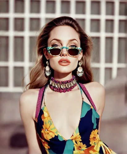 lily-rose melody depp,sunglasses,fabulous,sunglass,sun glasses,retro woman,shades,confident,fashion shoot,vogue,colorful,retro look,retro women,colorful floral,retro girl,vintage fashion,fashionista,r