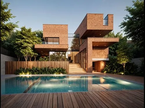 Hyper-realistic architectural rendering of a modern minimalist single-family house exterior facade. The design should feature clean lines, simple geometric volumes, and a balanced composition.

Main m
