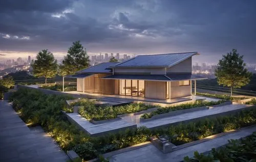 roof landscape,grass roof,roof garden,eco-construction,3d rendering,smart home,timber house,modern house,archidaily,flat roof,landscape design sydney,turf roof,roof terrace,modern architecture,smart h