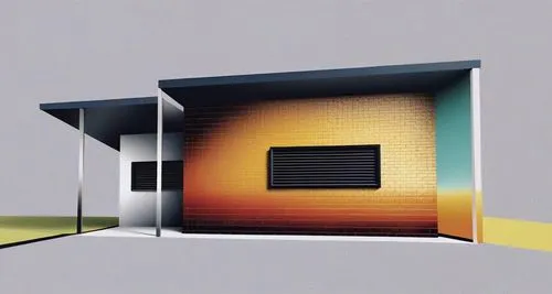 a minimalistic rendering of a room with two large doors,sottsass,cubic house,cube house,bauhaus,hejduk,corbu,vasarely,rietveld,isometric,mondriaan,mctighe,gwathmey,casgrain,architettura,cube surface,p