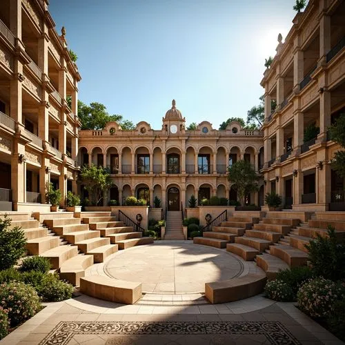 Amphitheater Romanesque Style Steel-Framed Building Architecture Design Ideas
