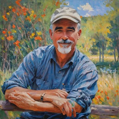 portrait,artist portrait,oil painting,abuelo,farmer in the woods,landscaper,afari,elderly man,mireles,mckennitt,oil on canvas,mexican painter,kudayev,karpinski,sonoita,aslakhanov,luhe,sandalow,wyland,